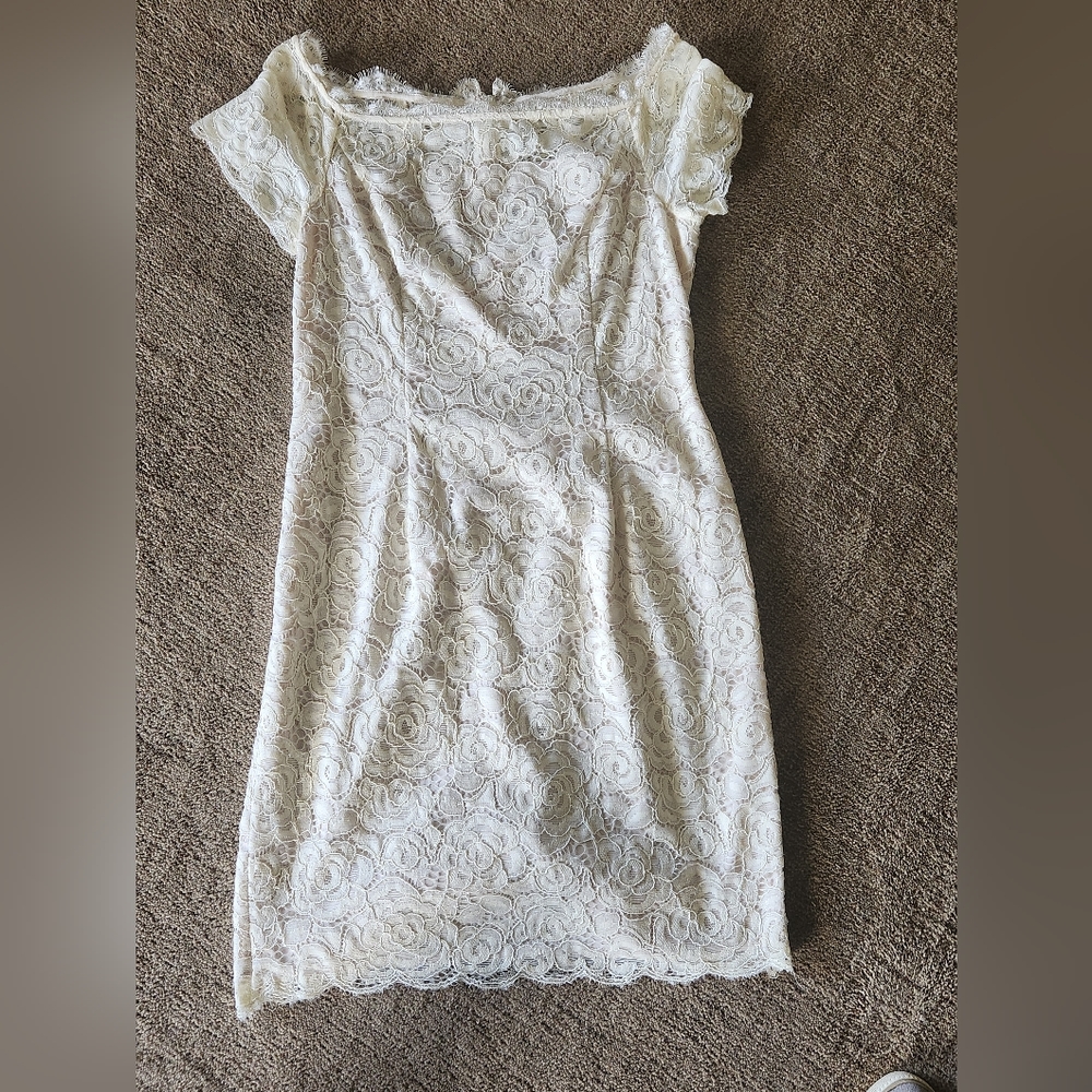 Cream Mini Dress (Bridal shower/rehearsal dinner)